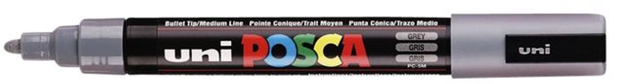 Paintmarker uni posca pc5m m grijs | 6 stuks