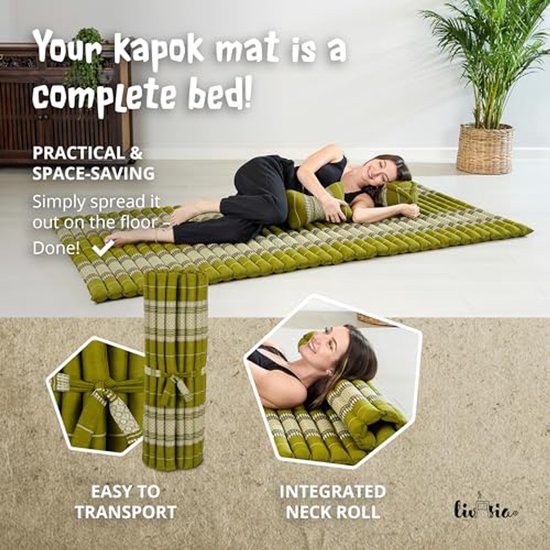 Comfortabele Rolmat 200x110cm - Multifunctioneel Reisbed & Gastenmatras - Ideaal voor Outdoor & Yoga — afbeelding 5