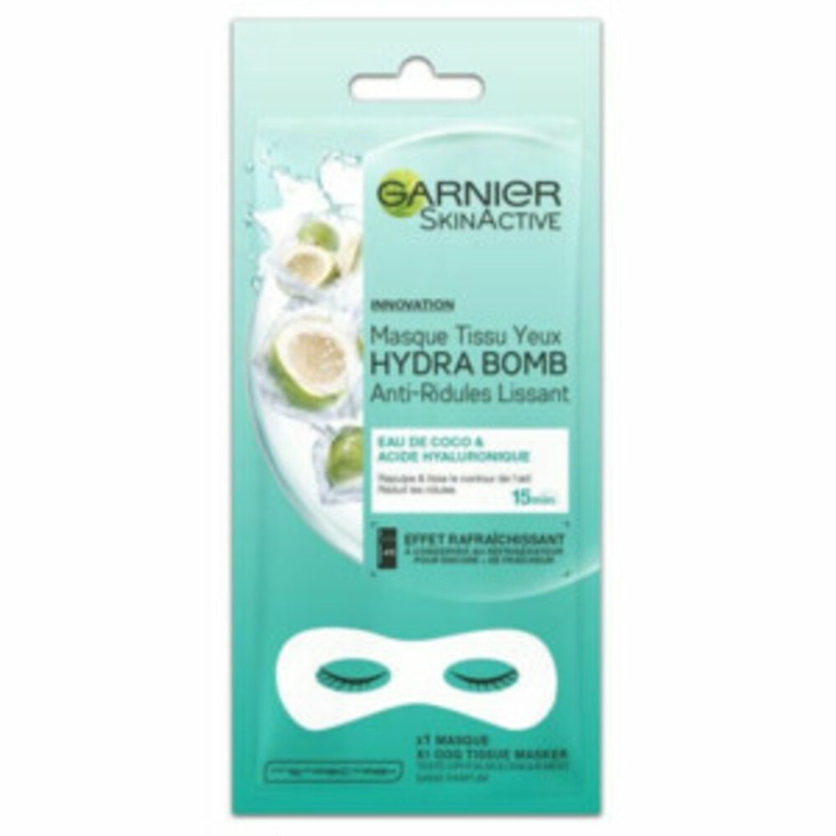 Garnier SkinActive Tissue Oogmasker Hydra Bomb Coconut - 3 x - Voordeelverpakking