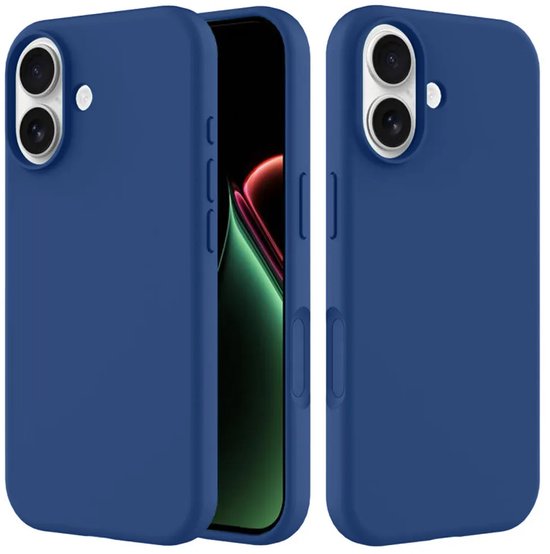 Coque pour iPhone 17 - MobyDefend Coque arrière en Siliconen mat - Blauw - Étui pour téléphone portable - Compatible avec : iPhone 17