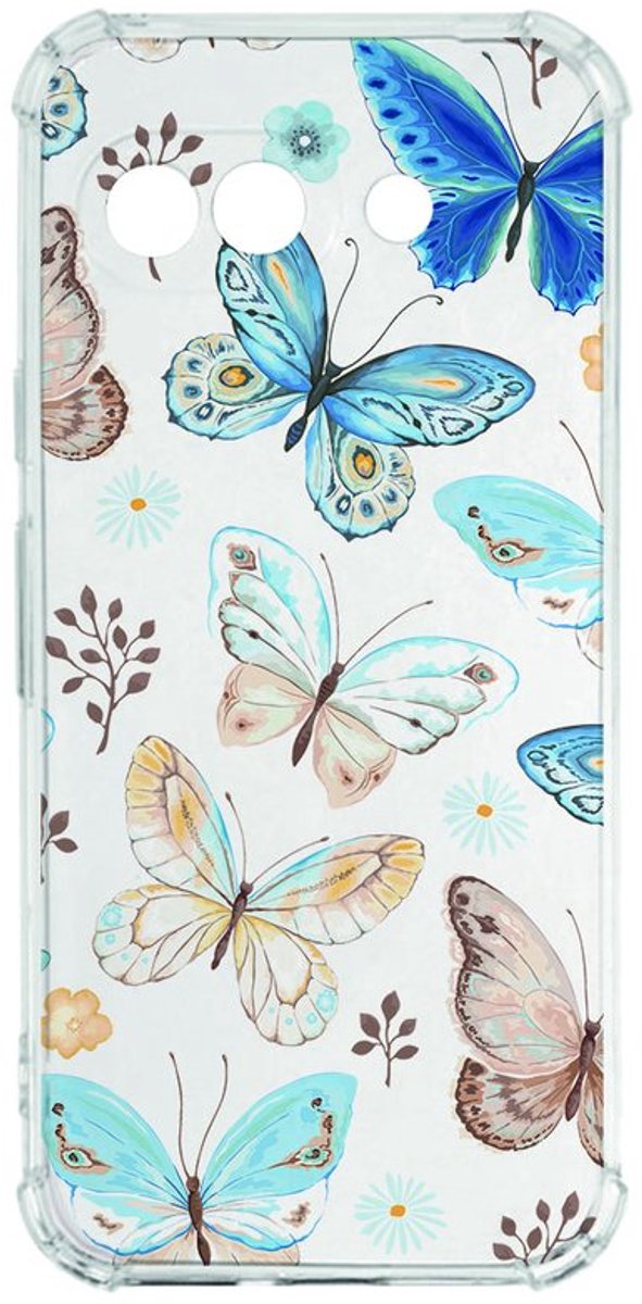 Google Pixel 9a Hoesje - Vlinder TPU Antishock