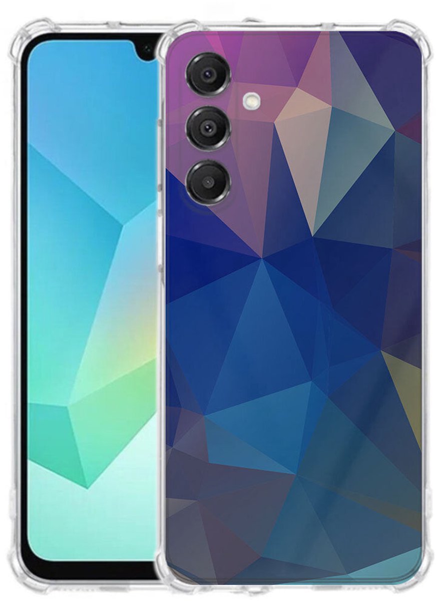 TPU Telefoonhoesje Samsung Galaxy A17 - Polygon Dark schokabsorberende backcover