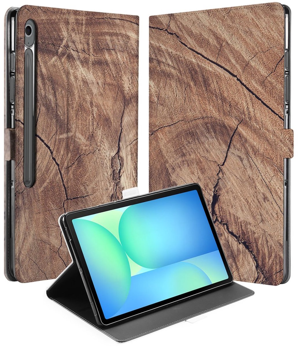 Samsung Galaxy Tab S10 FE Plus Tablet Hoesje Tree Trunk met Standaard