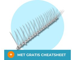Unpest RVS duivenpinnen 3-pins (1 meter) - Sterke Anti-vogelpinnen - Met gratis cheatsheet