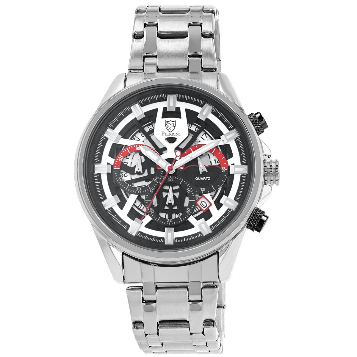 Pierrini - Heren Horloge 2800124 - Zilver