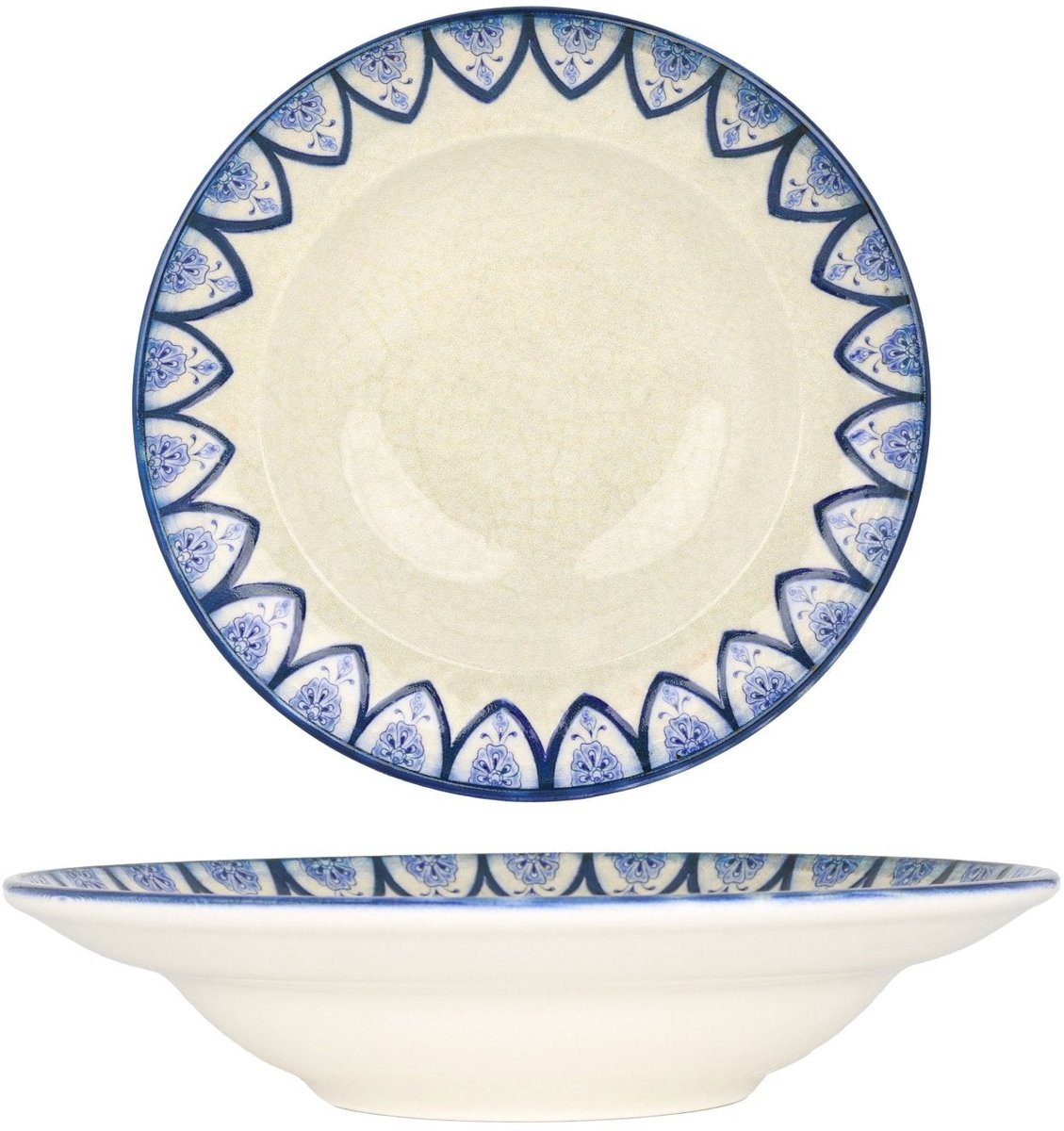 Bonna Pastabord - Esnaf - Porselein - 24 cm (400cc) - set van 2