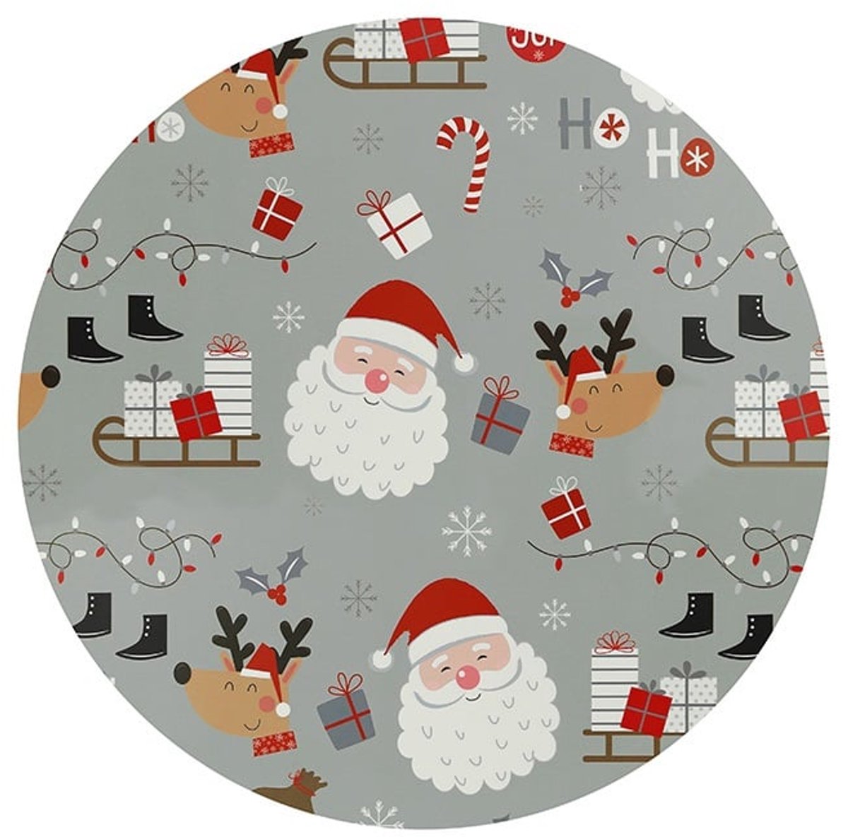 Unique Living - Placemat Present - Ø38cm - Grijs