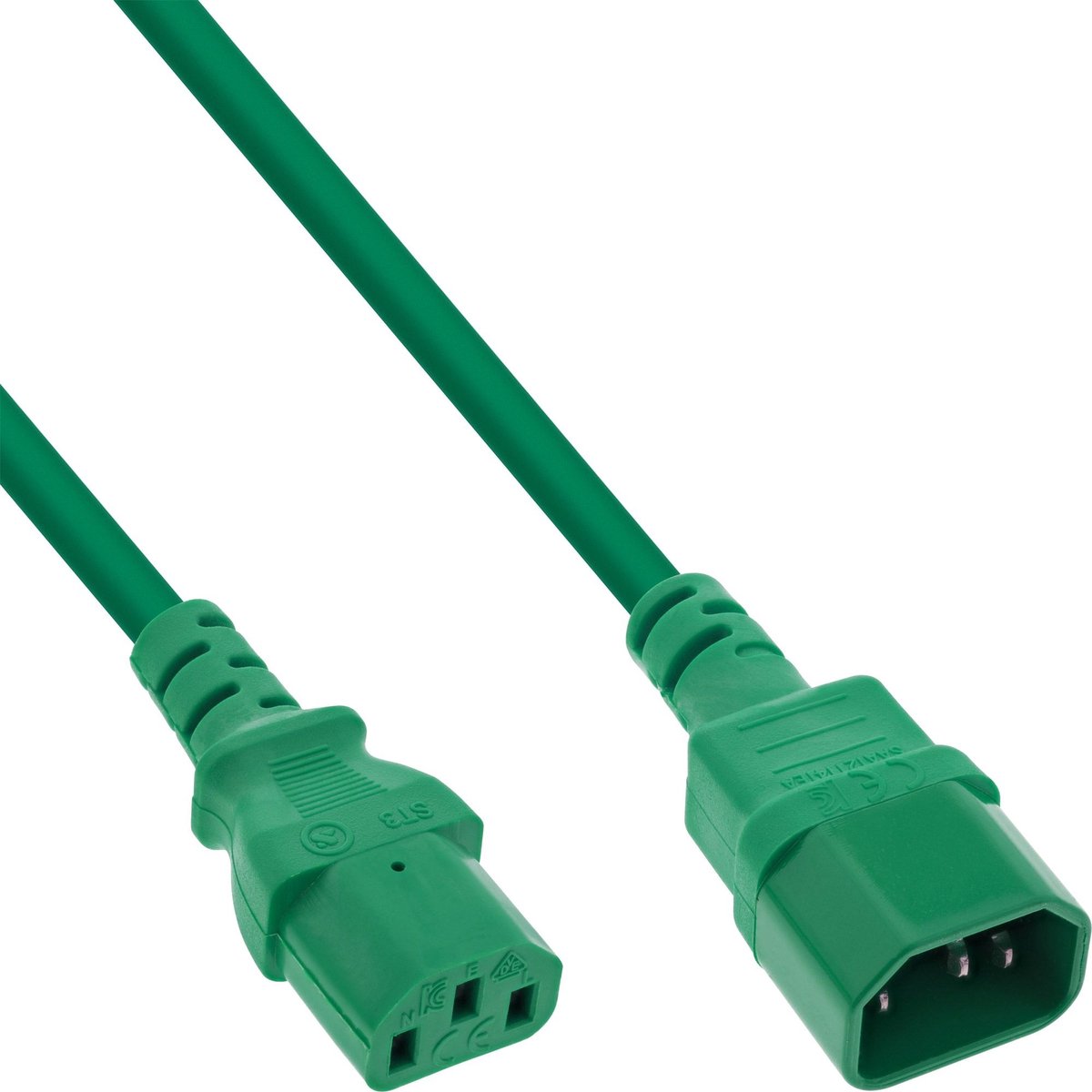 C13 - C14 stroomkabel voor UPS/PDU - 3x 0,75mm / groen - 0,30 meter