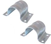 Fischer Pontet Demi-Lune BSMD 28 - Fixation Solide Pour Câbles Et Tuyaux - Boîte De 25