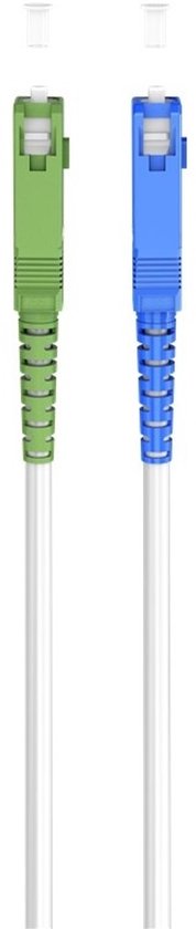 Câble fibre optique Goobay (FTTH), Monomode (OS2) White, blanc (Simplex), 2 m