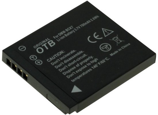 Lithium-ion camera accu DMW-BCK7 680mAh passend voor Panasonic Lumix FS16 FS18 FS22 FS27 FS28 FT20 FX77 SZ1