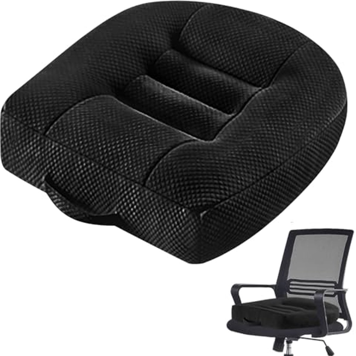 Ergonomisch Zitverhogend Kussen voor Auto en Bureaustoel - 40 x 40 cm - Orthopedisch en Comfortabel