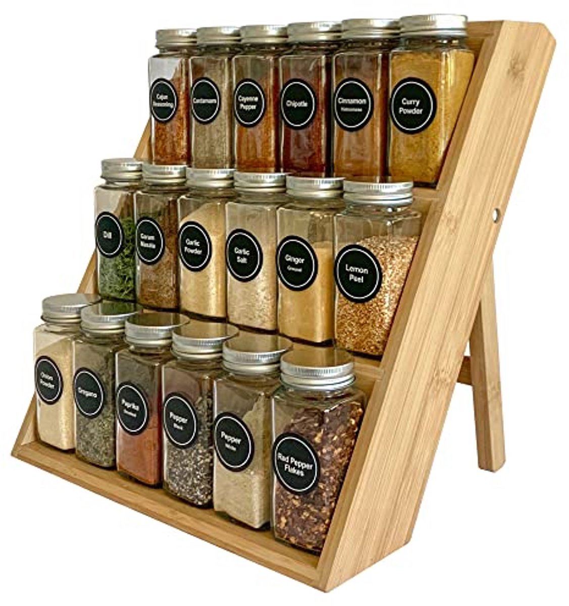 Kruidenrek en Organizer van Bamboe - Duurzaam en Ergonomisch 3-tier Design voor Keuken