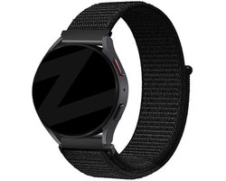 Bandz Hoogwaardige nylon band met klittenband - geschikt voor Garmin Vivoactive 6 / 5 / 3 / Vivomove HR / Style / Luxe / Sport / Trend / Forerunner 645 / 245 / 165 / 55 / Approach S12 / S40 / S42 / S44 / S50 / Venu SQ / SQ2 / 2Plus (zwart)