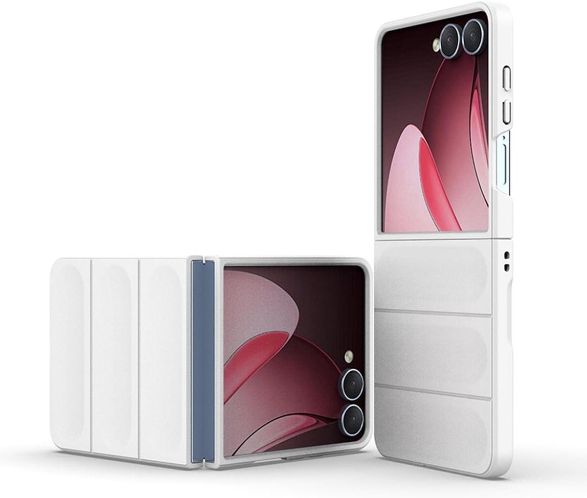 Allecto plus - Schokbestendig TPU bumper hoesje voor Samsung Galaxy Z Flip7, wit