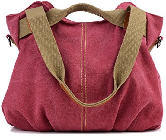 CORIOS dames schoudertas, canvas handtas, grote capaciteit, casual, draagtas, multifunctionele tote bag, handtassen met handgreep, voor school, werk, reizen, shopper, groen, Large, Casual