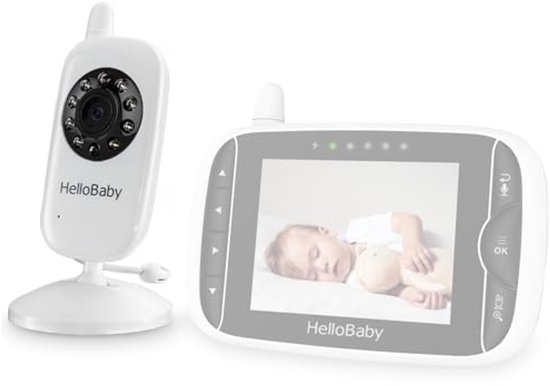 LeapFrog LF2513 Babyfoon met camera, zwenk- en kantelbare video-babymonitor, 2,8 inch display, nachtzicht, 300 m groot bereik, 12 uur lange batterijduur, babyfoon, rustgevende slaapliedjes, 1080p