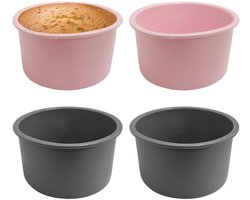 4pcs Silicone Baking Moulds, Silicone Baking Trays, Microwave Egg Cookers, Air Fryer Cake Moulds, Baking Accessories, Suitable for Home Baking, Grilling, Roasting, Cooking