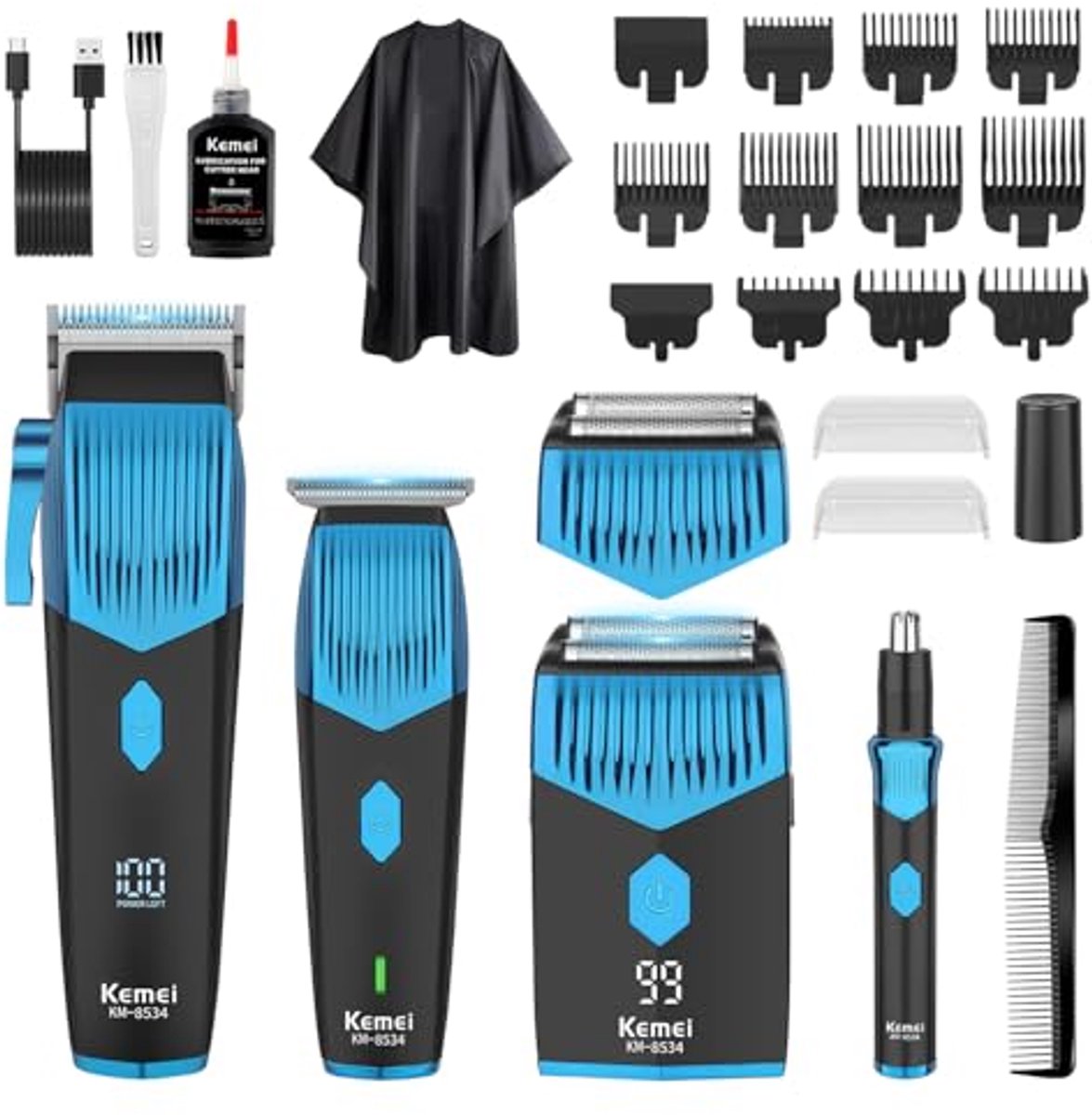 Professionele Tondeuse Set voor Heren - Elektrische Folie Scheerapparaat en Trimmers