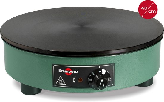 gietijzeren crêpemaker 40cm 3000w groen - krampouz - cebpa4ao