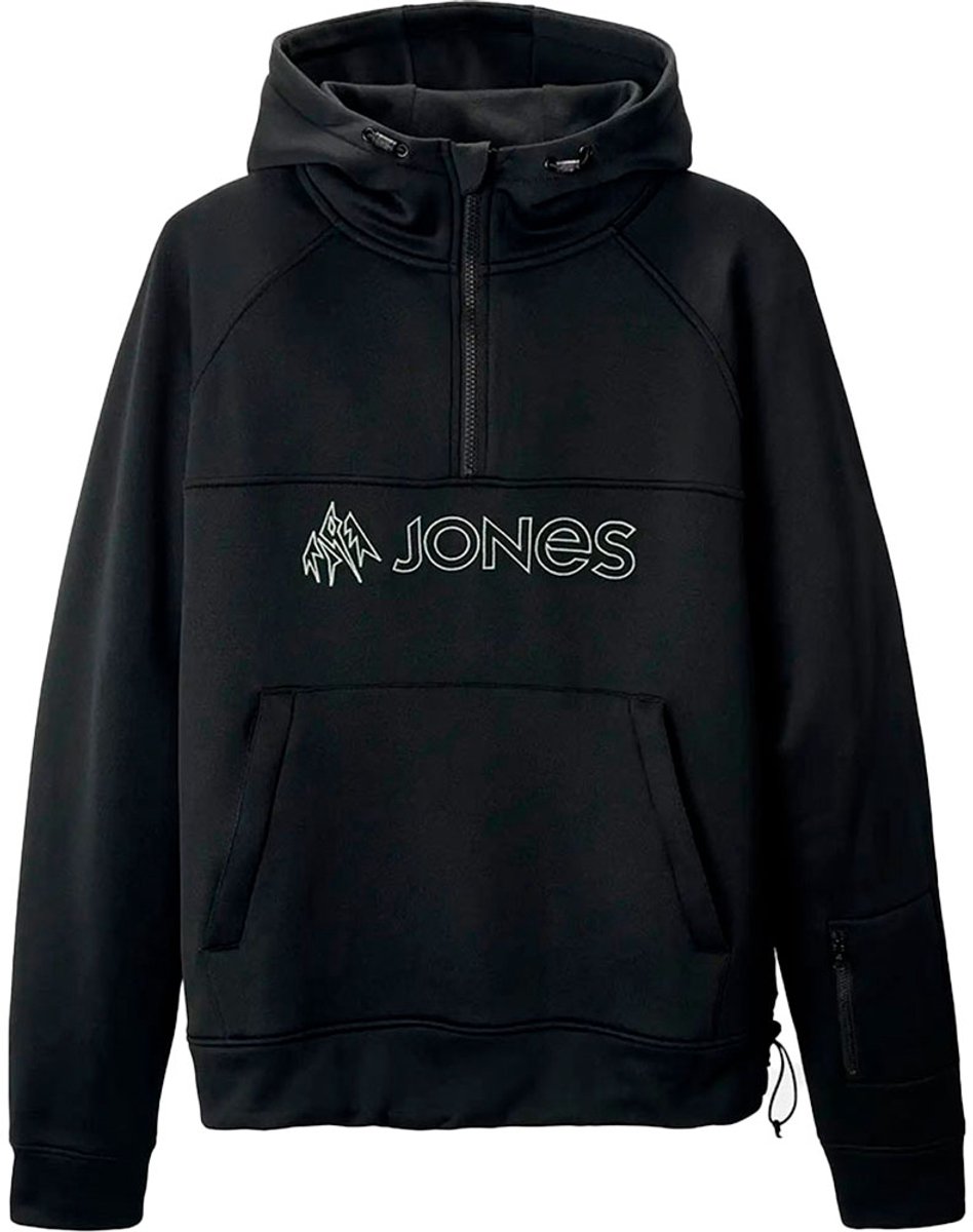 Jones Recycled Riding Fleece Met Kap Zwart L Man