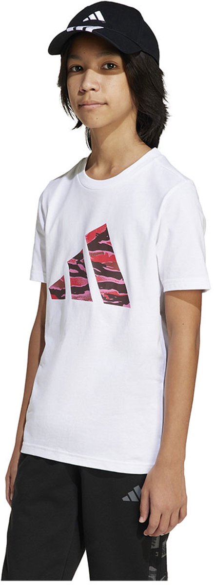 Adidas Camo Graphic T-shirt Met Korte Mouwen 9-10 Years Kinderen Wit