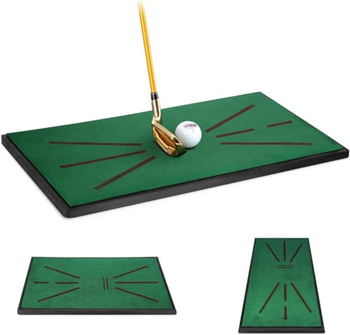 PGM Golf Trainingsmat voor Slagen – Swing Trainer Mat met Slagspoor – Ideaal voor Thuis, Tuin of Kantoor – Verbeter je Swingtechniek – Compact & Duurzaam Golf Accessoire