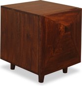 Relaxdays nachtkastje hout - nachttafel bruin - commode modern - nachtkast landhuisstijl