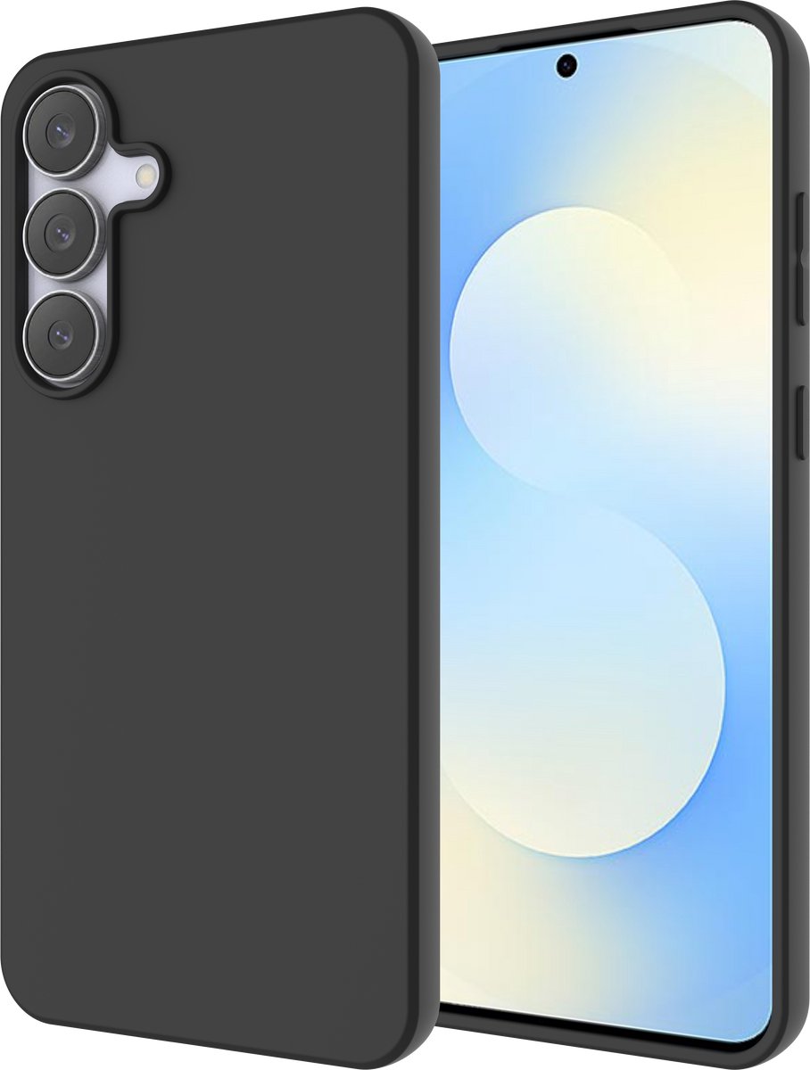 Cazy hoesje geschikt voor Samsung Galaxy S25 FE Hoesje Siliconen - Flexibele Case - Zwart