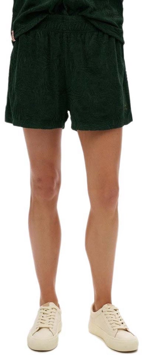 Superdry Country Club Towelling short Dames Korte broeken Groen