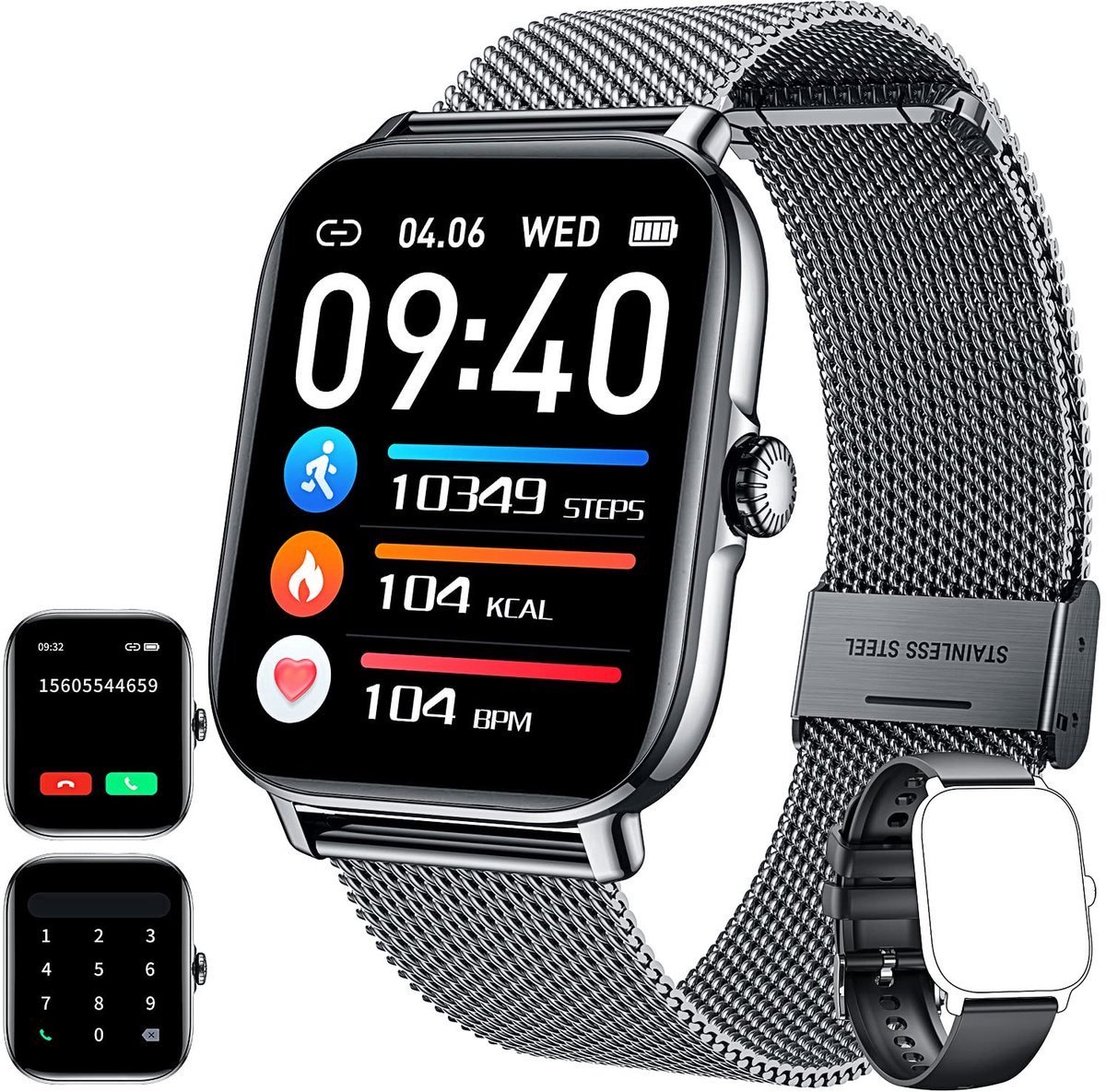 Smartwatches Smartwatch Activity Tracker Zwart IP67