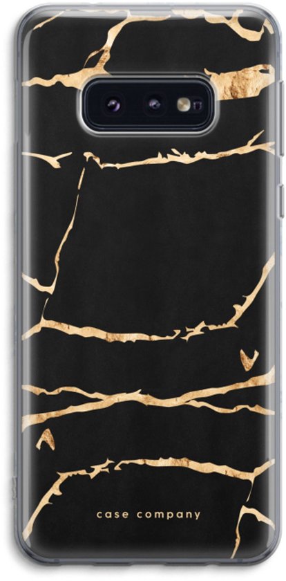Case Company® - Hoesje geschikt voor Samsung Galaxy S10e hoesje - Gouden marmer - Soft Cover Telefoonhoesje - Bescherming aan alle Kanten en Schermrand