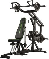 Tunturi WT80 Krachtstation - Fitness homegym - Verstelbaar fitnessapparaat voor 50+ Oefeningen - Compact voor thuisgebruik - Geschikt voor 30mm & 50mm halterschijven