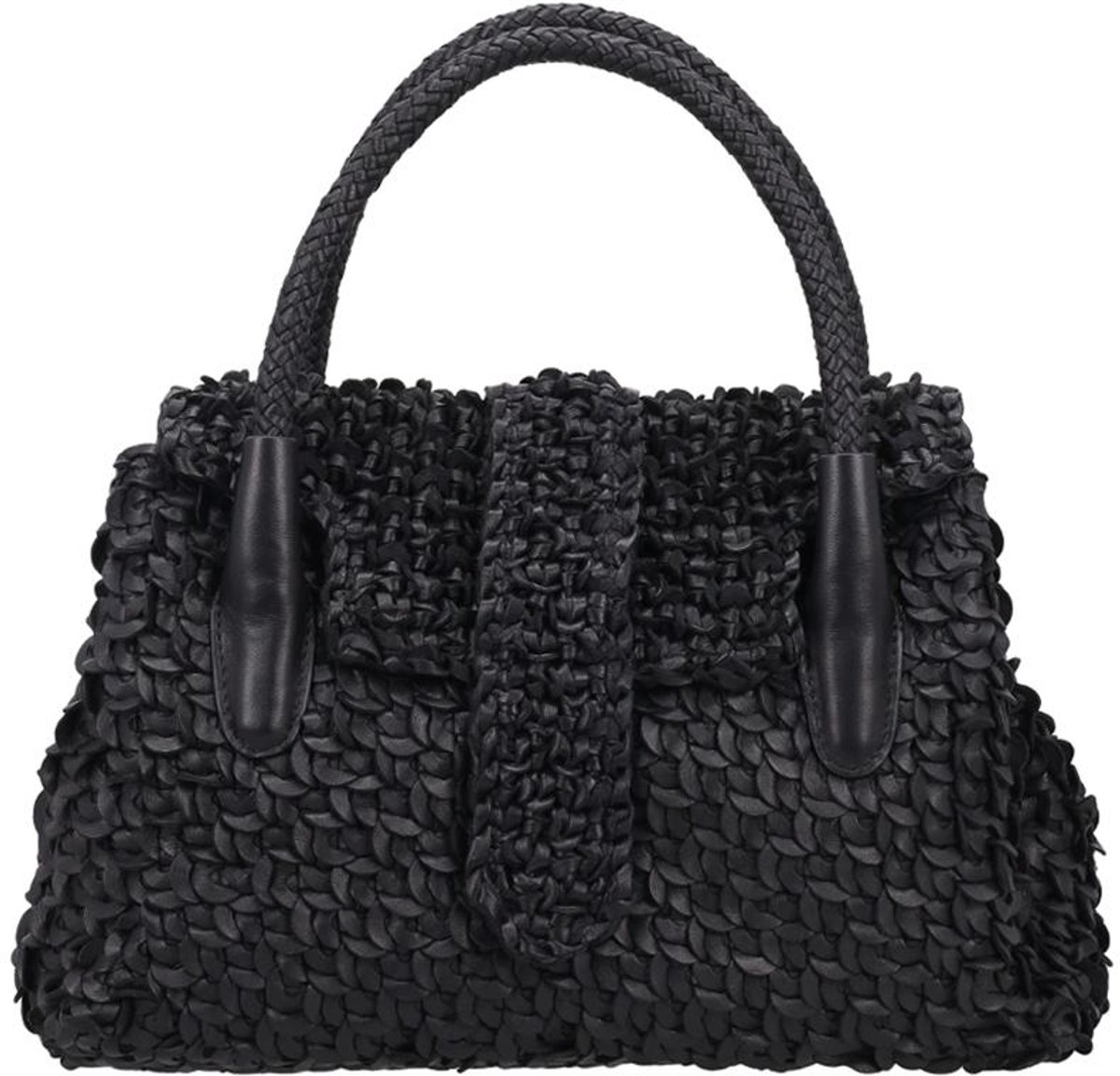 Allan K Kirsten Small Canope Mix Medium Handtas Dames - Leer - Zwart