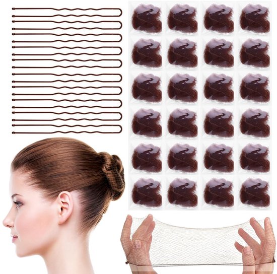 Haarnetten Onzichtbaar Elastisch Mesh Haarnet 50 Stuks Enkele Verpakking Onzichtbare Haarnetjes (Bruin