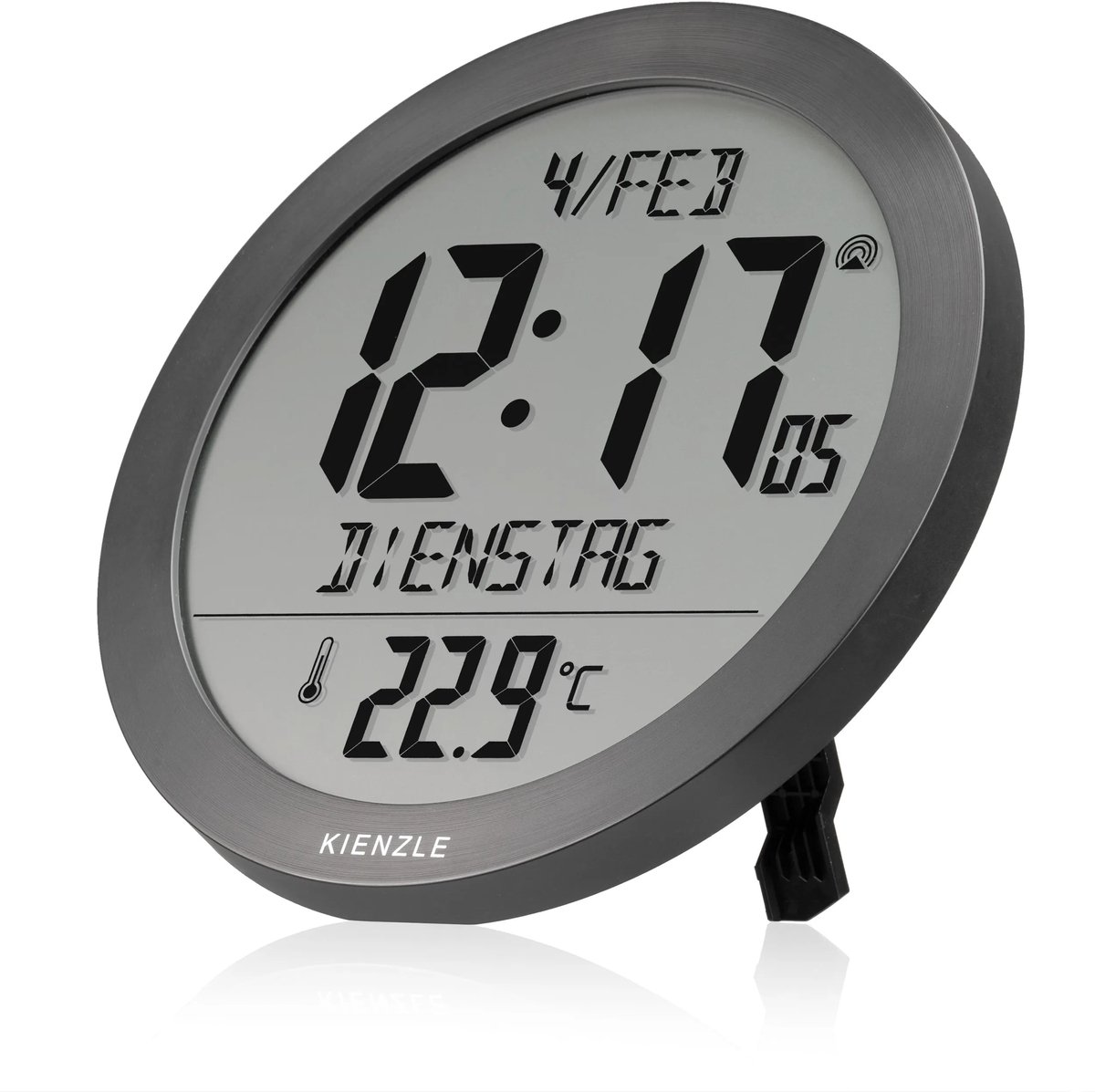 Kienzle Wanklok - Digitaal - DCF - 20cm - Antraciet