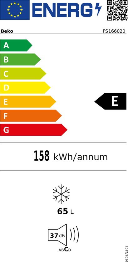 Beko FS166020 - Tafelmodel vriezer