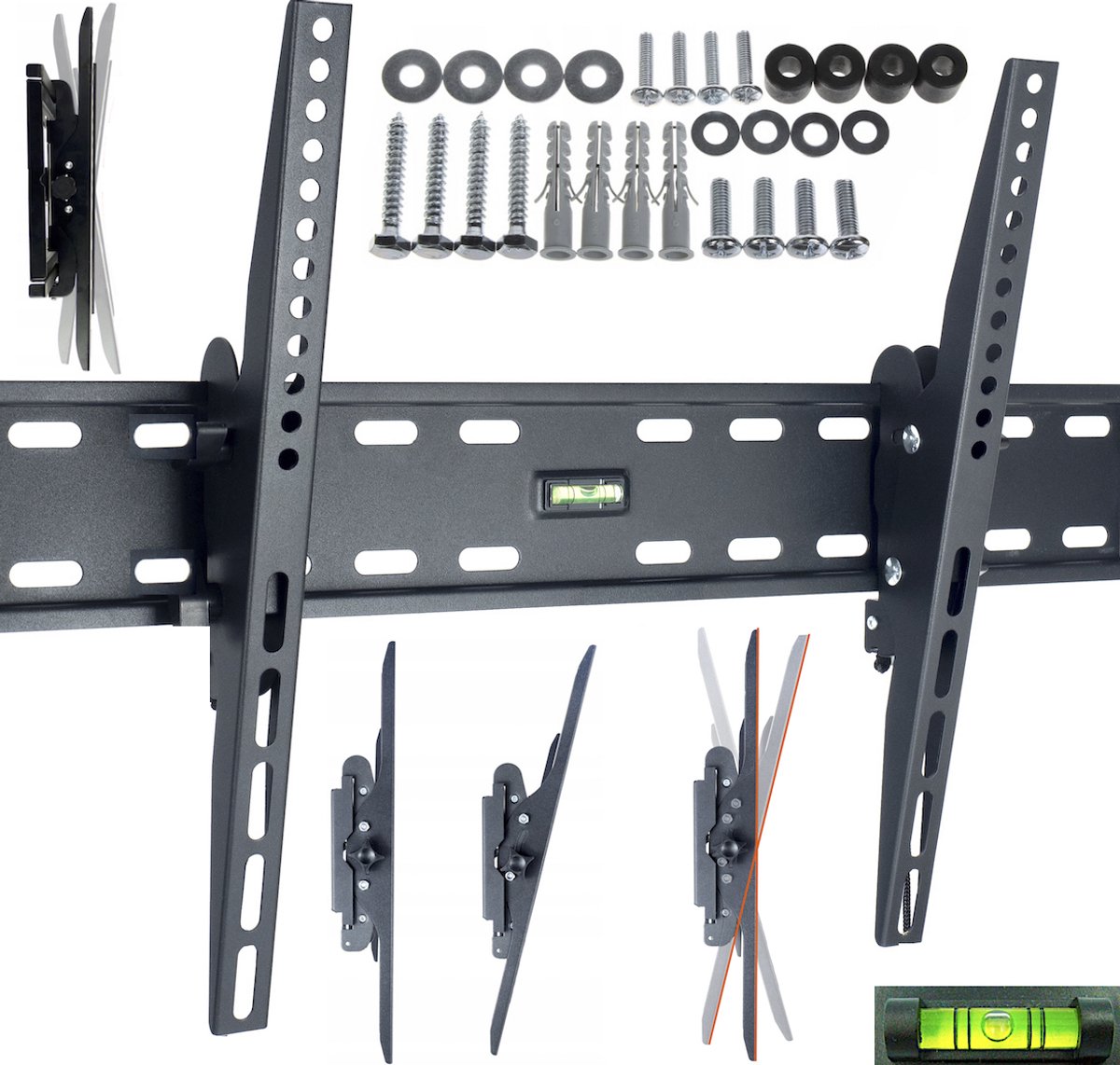 Verstelbare TV-muurbeugel 32-65 inch, 45kg, VESA 600x400