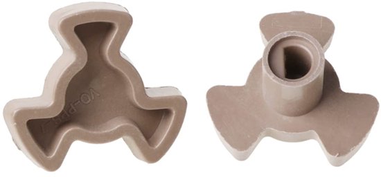 2 Stks Magnetron Draaitafel Koppeling,Magnetron Oven Roller Guide Ondersteuning metD Poort, Fit Roller Hoogte 0.94/24mm Magnetron Oven Rotary Core Koppeling
