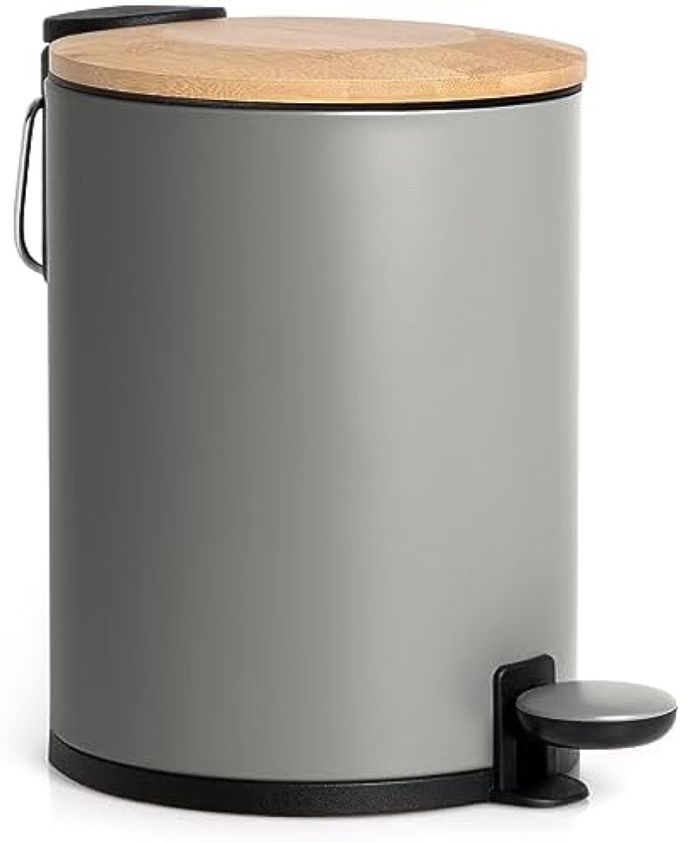 PromoHome Bamboe Prullenbak Badkamer - Zachtsluitend & Slipvast - 3 Liter