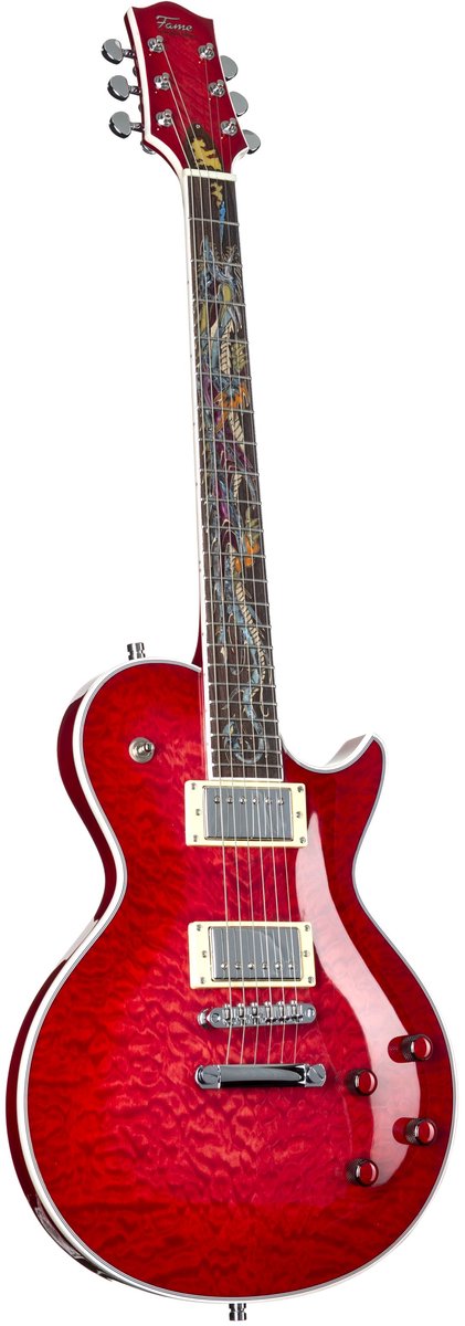 Fame Custom LP RW Fire Dragon - Single-cut elektrische gitaar