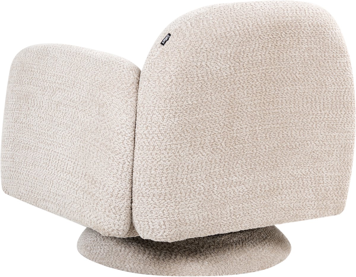 Afbeelding 3 van BELIANI AAPUA Fauteuil Draaibaar Beige Stof