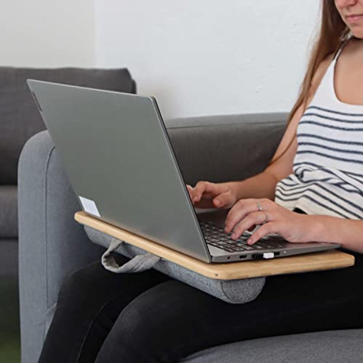 Laptopstand met Kussen en Draagbare Tray voor Computer tot 17 Inch