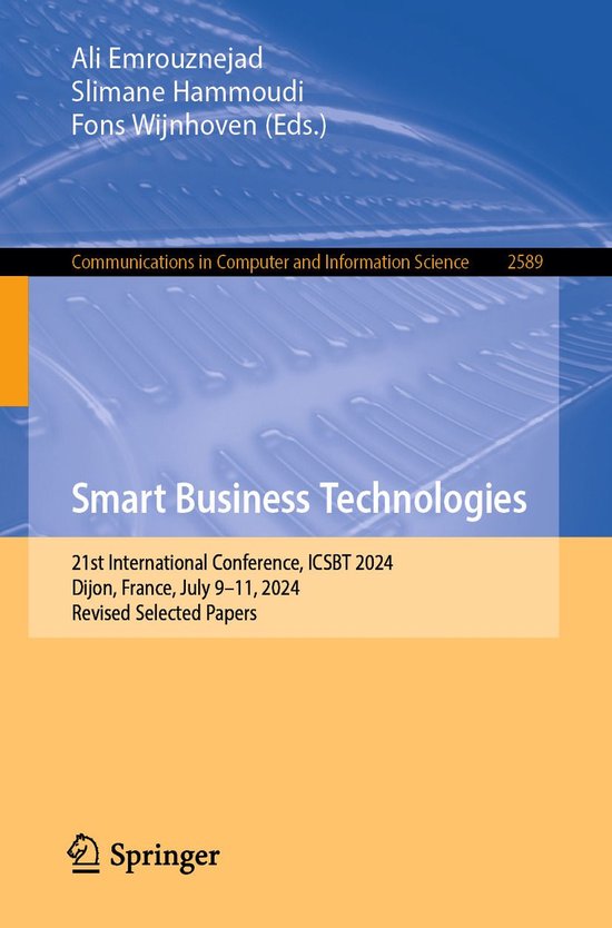 Springer Nature Proceedings Computer Science - Smart Busines ... - cover