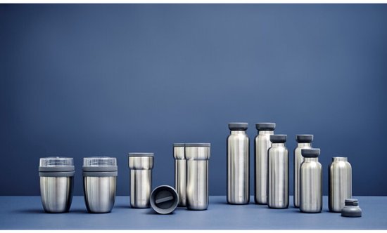 Pot à lunch isotherme Mepal Ellipse - 500 + 200 ml - Boîte à lunch Thermos - Bleu vif
