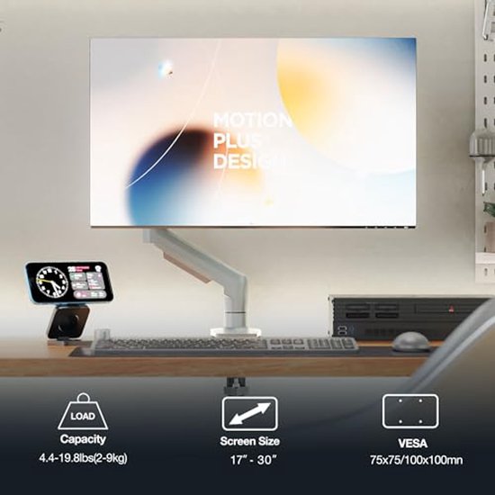 Ergonomische Monitorhouder voor 17 Inch tot 27 Inch Computerschermen ...
