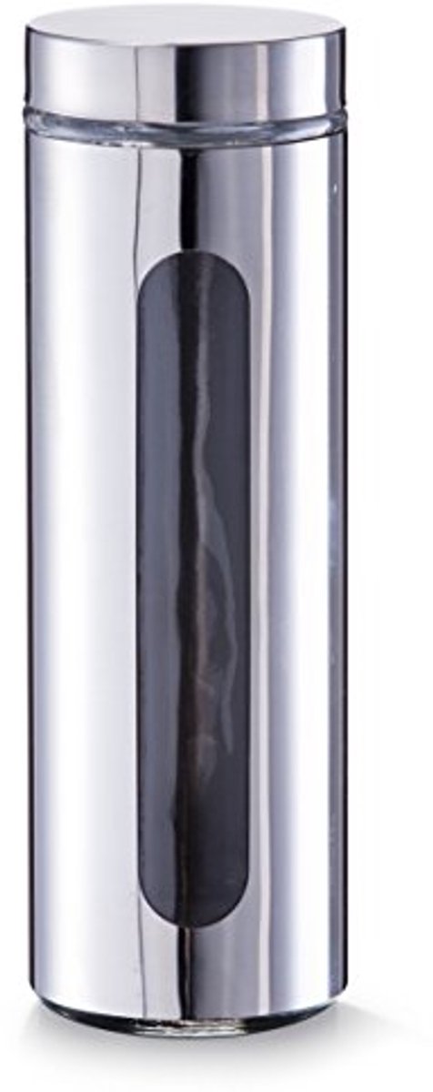 Voorraadpot 1600 ml van roestvrij staal - 10,2 x 10,2 x 30,5 cm