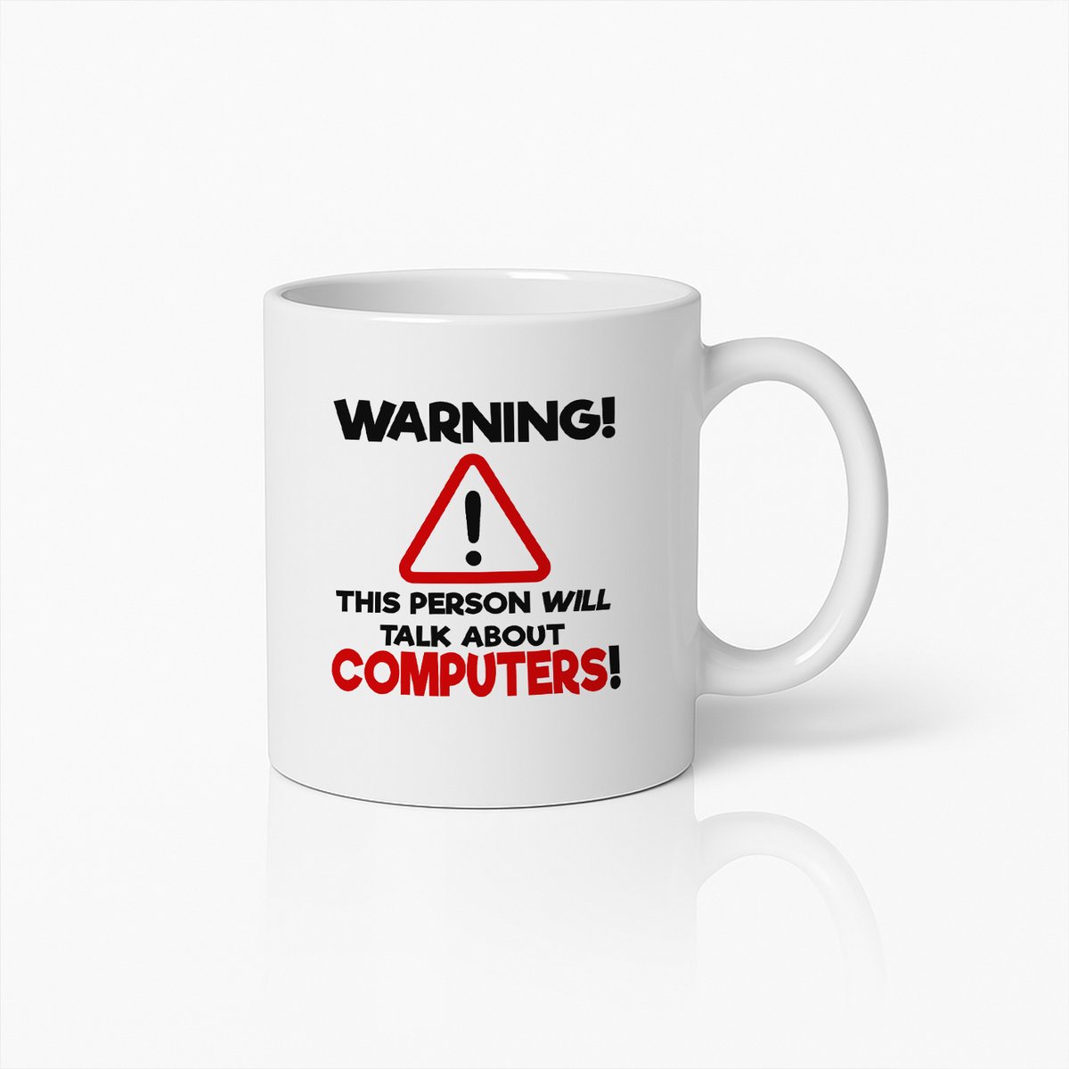 Waarschuwing Computerliefhebber 330ml Koffiemok - Grappig Cadeau voor Techfans