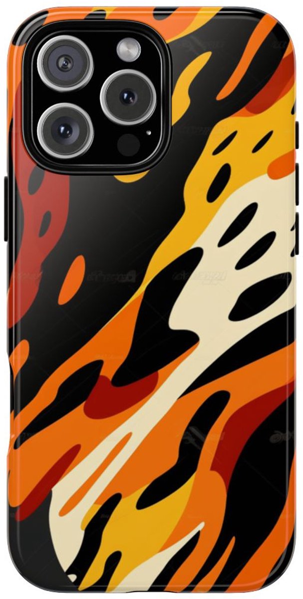 Abstract Dierenprint Patroon – Telefoonhoesje Geschikt voor iPhone 16 Pro Max