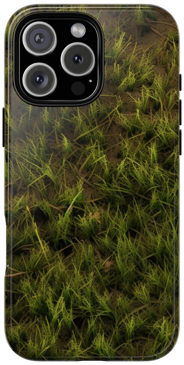 Groene Gras op Aarde Textuur – Telefoonhoesje Geschikt voor iPhone 16 Pro Max